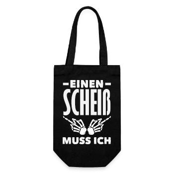 N Scheiß muss ich – Mittelfinger - Geschenkbeutel für Flaschen - Schwarz - Vorne