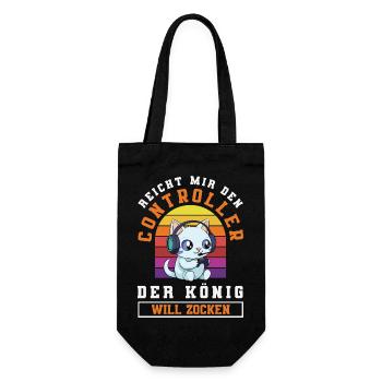Il me tend la manette – King veut jouer - Sac à bouteille - noir - Devant