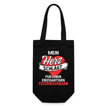 Battements de cœur pour un pompier - Sac à bouteille - noir - Devant