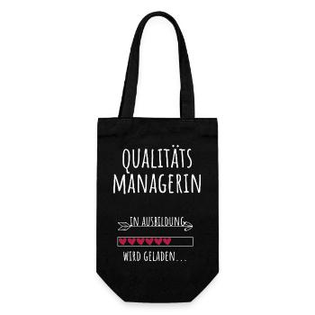 Quality Manager Quality Management Studies - Gift Bag for Bottles - black - Front