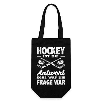 Funny Hockey Hockey Player Gift - Gift Bag for Bottles - black - Front