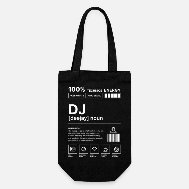 Deejay Vibes - Gift Bag for Bottles - black