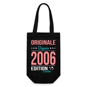Original since 2006 – 20th anniversary - Gift Bag for Bottles - black - Front