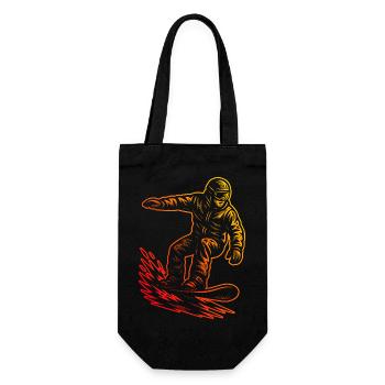 Un motif juste pour le snowboard - Sac à bouteille - noir - Devant
