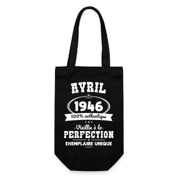 80. Jubiläum – April 1946 Perfektion - Geschenkbeutel für Flaschen - Schwarz - Vorne
