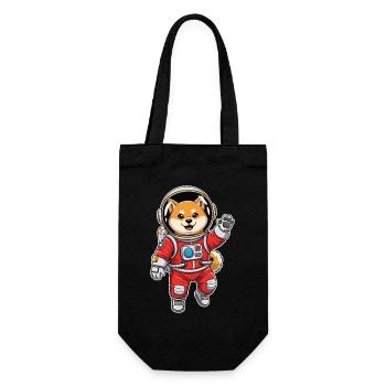 Chien Shiba Inu Astronaute Espace Rouge - Sac à bouteille - noir - Devant