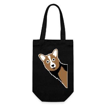 Corgi-Kuckuck – Perfekte für jeden Hundebesitzer - Geschenkbeutel für Flaschen - Schwarz - Vorne