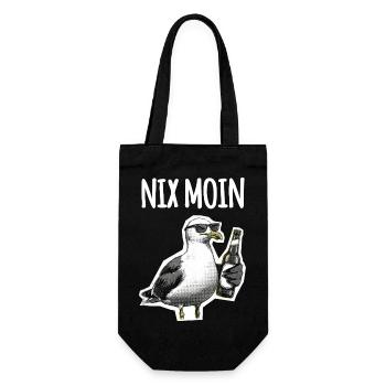 Drôle de dicton : bière mouette du nord de l’Allemagne - Sac à bouteille - noir - Devant