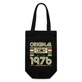 Originalkassette von 1976 - Geschenkbeutel für Flaschen - Schwarz - Vorne