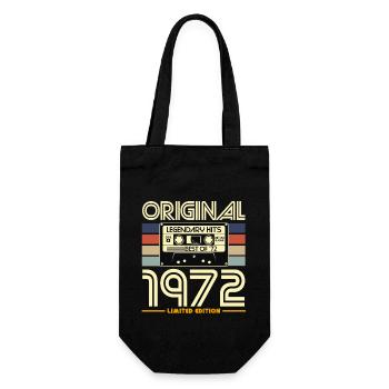 Originales Retro-Kassetten-Limited von 1972 - Geschenkbeutel für Flaschen - Schwarz - Vorne