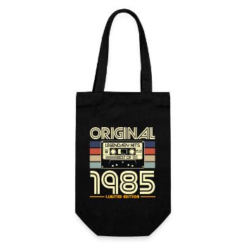 Originale limitierte Retro-Kassette von 1985 - Geschenkbeutel für Flaschen - Schwarz - Vorne