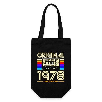 Original 1978 Cassette Retro - Gift Bag for Bottles - black - Front