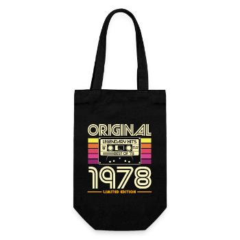 Cassette Retro 1978 Edition - Gift Bag for Bottles - black - Front