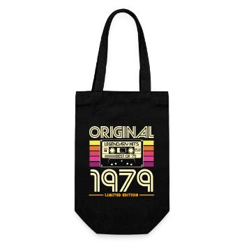 Original 1979 Cassette Retro - Gift Bag for Bottles - black - Front