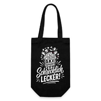 Blutspritzer Horror Splatter Design - Geschenkbeutel für Flaschen - Schwarz - Vorne