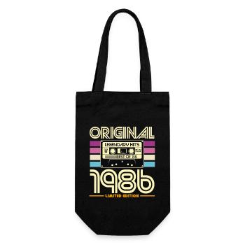 Originalkassette von 1986 Retro Limited - Geschenkbeutel für Flaschen - Schwarz - Vorne