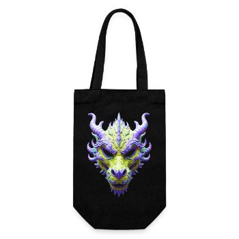 Aurora-Grüne Drachenmaske - Geschenkbeutel für Flaschen - Schwarz - Vorne
