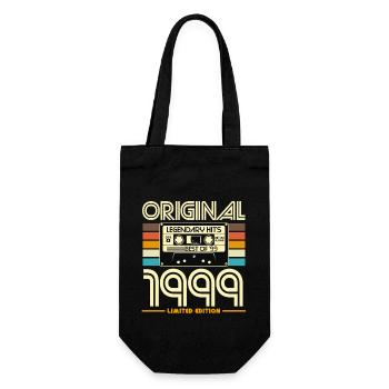 Original 1999 Retro Cassette T-shirt - Gift Bag for Bottles - black - Front