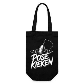 Fishing Pose Humor - Gift Bag for Bottles - black - Front