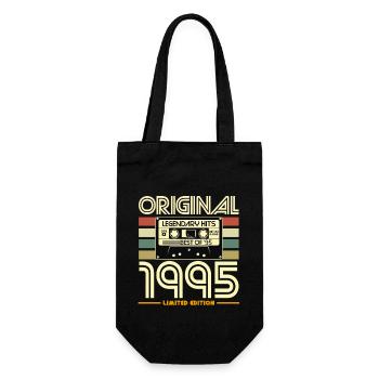 Original 1995 Cassette Retro - Gift Bag for Bottles - black - Front