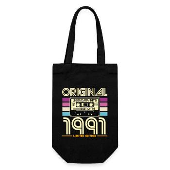 1991 Retro Legend Kassette - Geschenkbeutel für Flaschen - Schwarz - Vorne