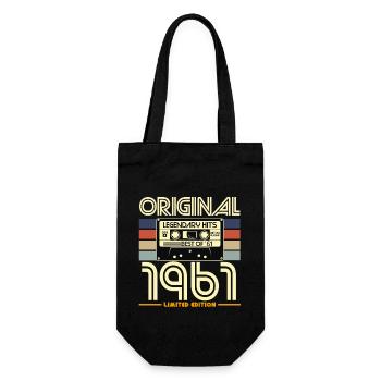 Original 1961 Retro Cassette Limited - Gift Bag for Bottles - black - Front