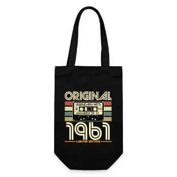 1961 Retro Cassette Limited Edition - Gift Bag for Bottles - black - Front