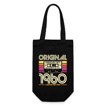 Originale limitierte Retro-Kassette von 1960 - Geschenkbeutel für Flaschen - Schwarz - Vorne