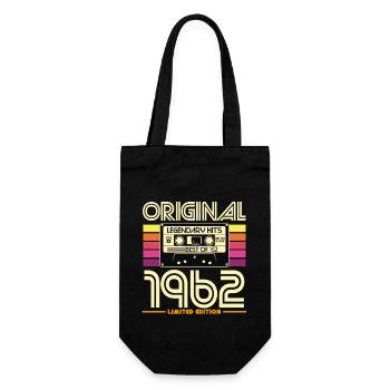 Original-Kassetten-Retro von 1962 - Geschenkbeutel für Flaschen - Schwarz - Vorne