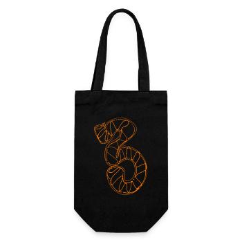 Orangene  3 Graffiti Style - Geschenkbeutel für Flaschen - Schwarz - Vorne