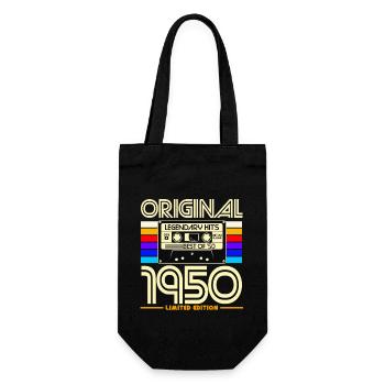 Original 1950's Retro Cassette Tee - Gift Bag for Bottles - black - Front