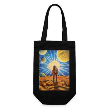 Astronaut on Mars - Gift Bag for Bottles - black - Front