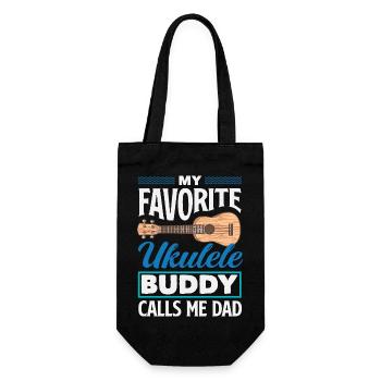 Funny Ukulele Designs and Sayings - Gift Bag for Bottles - black - Front