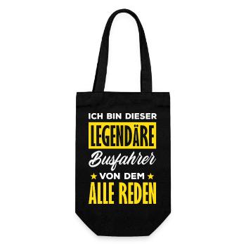 Legendärer Busfahrer Alle Reden - Geschenkbeutel für Flaschen - Schwarz - Vorne