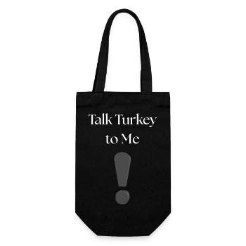 Talk Turkey to Me - Gift Bag for Bottles - black - Front