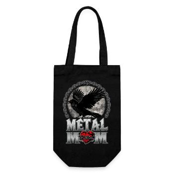 Metal Mom Raven Gift Heavy Metal Woman - Geschenkbeutel für Flaschen - Schwarz - Vorne