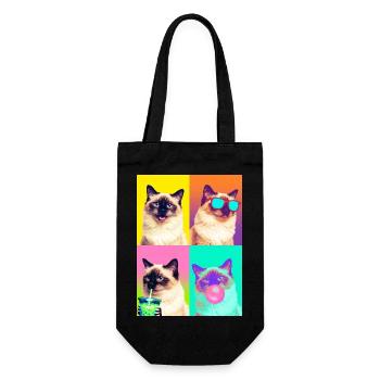 Cats Sacred Birman Cat - Gift Bag for Bottles - black - Front