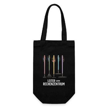 Rechenzentrum Informatik Garten Rechen Gärtner - Geschenkbeutel für Flaschen - Schwarz - Vorne