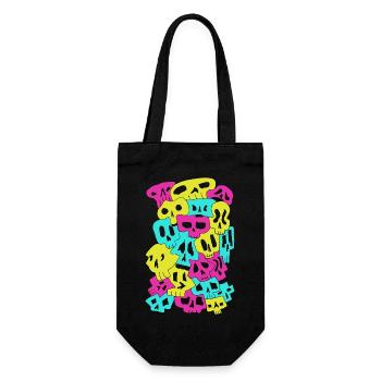 Skulls (CMYK) - Geschenkbeutel für Flaschen - Schwarz - Vorne