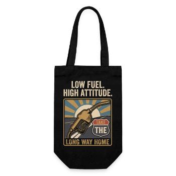 Fuel Freedom Vintage Roadtrip High Attitude - Geschenkbeutel für Flaschen - Schwarz - Vorne