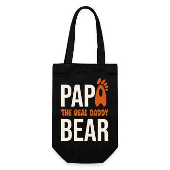 Papa Bear: El Real Daddy - Geschenkbeutel für Flaschen - Schwarz - Vorne