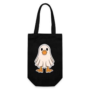 Geister-Ente Kuschel-Design - Geschenkbeutel für Flaschen - Schwarz - Vorne