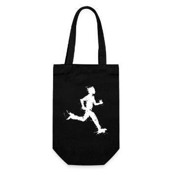 Running man - running man - marathon - Gift Bag for Bottles - black - Front