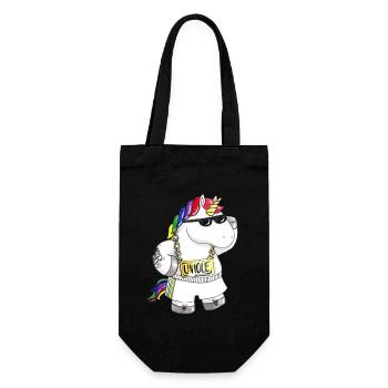 Licorne de dessin animé unique - Sac à bouteille - noir - Devant