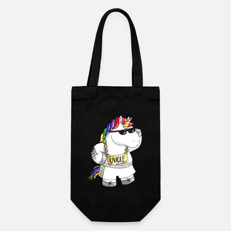 Unique Comic Einhorn - Geschenkbeutel für Flaschen - Schwarz