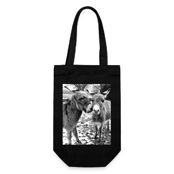 Deux ânes - Sac à bouteille - noir - Devant