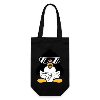 penguin baby child pacifier diaper sunglasses lu - Gift Bag for Bottles - black - Front