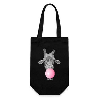 Giraffe und kaugummi - Geschenkbeutel für Flaschen - Schwarz - Vorne