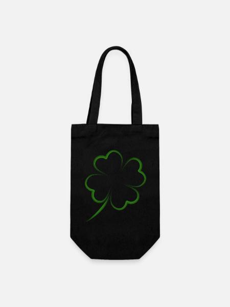 trèfle - Sac à bouteille - noir