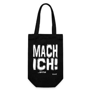 Mach ich - Geschenkbeutel für Flaschen - Schwarz - Vorne